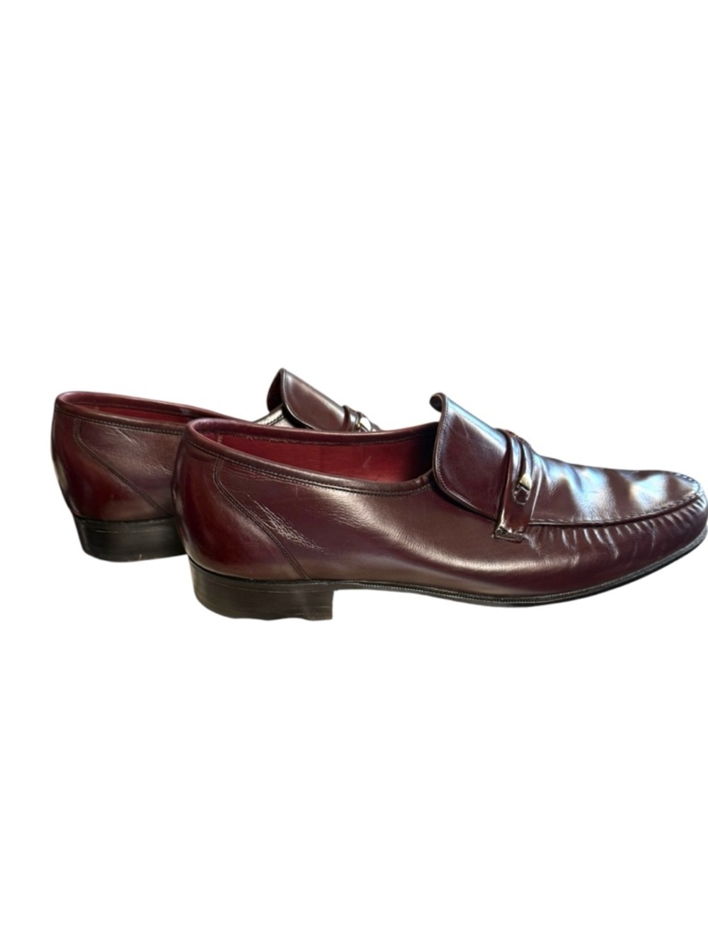 Florsheim Royal Imperial Burgundy Brown Leather Horsebit Loafers 11.5 D Vintage - Picture 6 of 10